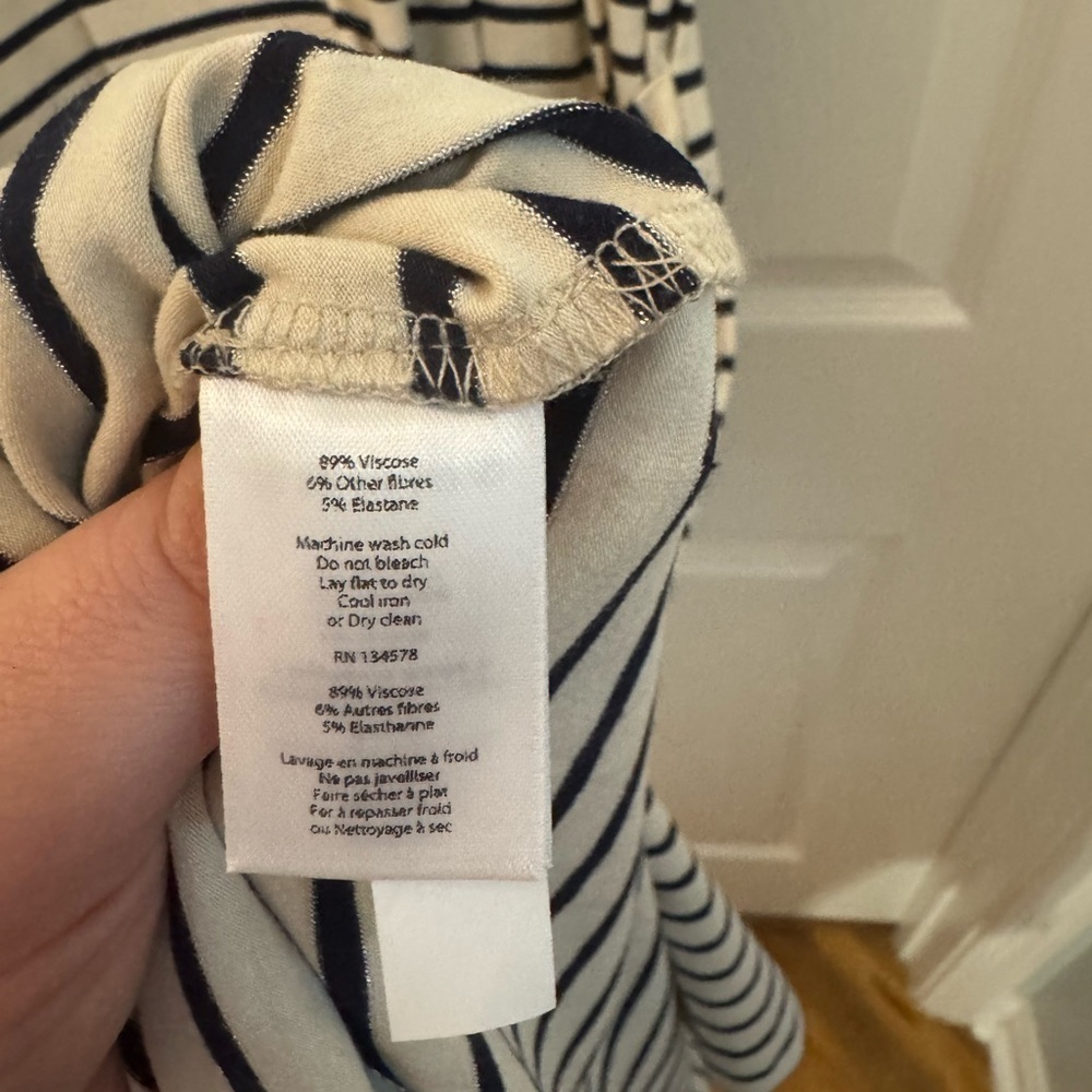 Vineyard Vines Navy and Cream Striped Maxi Dress - Picture 3 of 7
